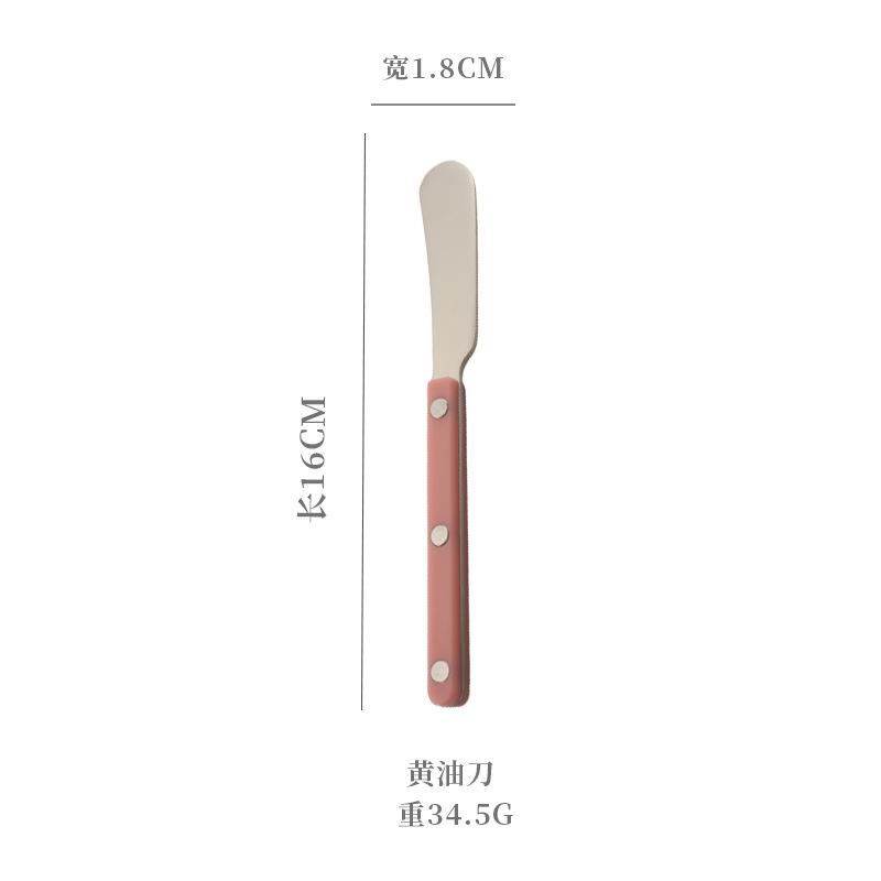 304 Edelstahl Western Restaurant Geschirrset Haushalt Klemgriff Messer Gabel Löffelgriff Marmor Buttermesser Dessertlöffel