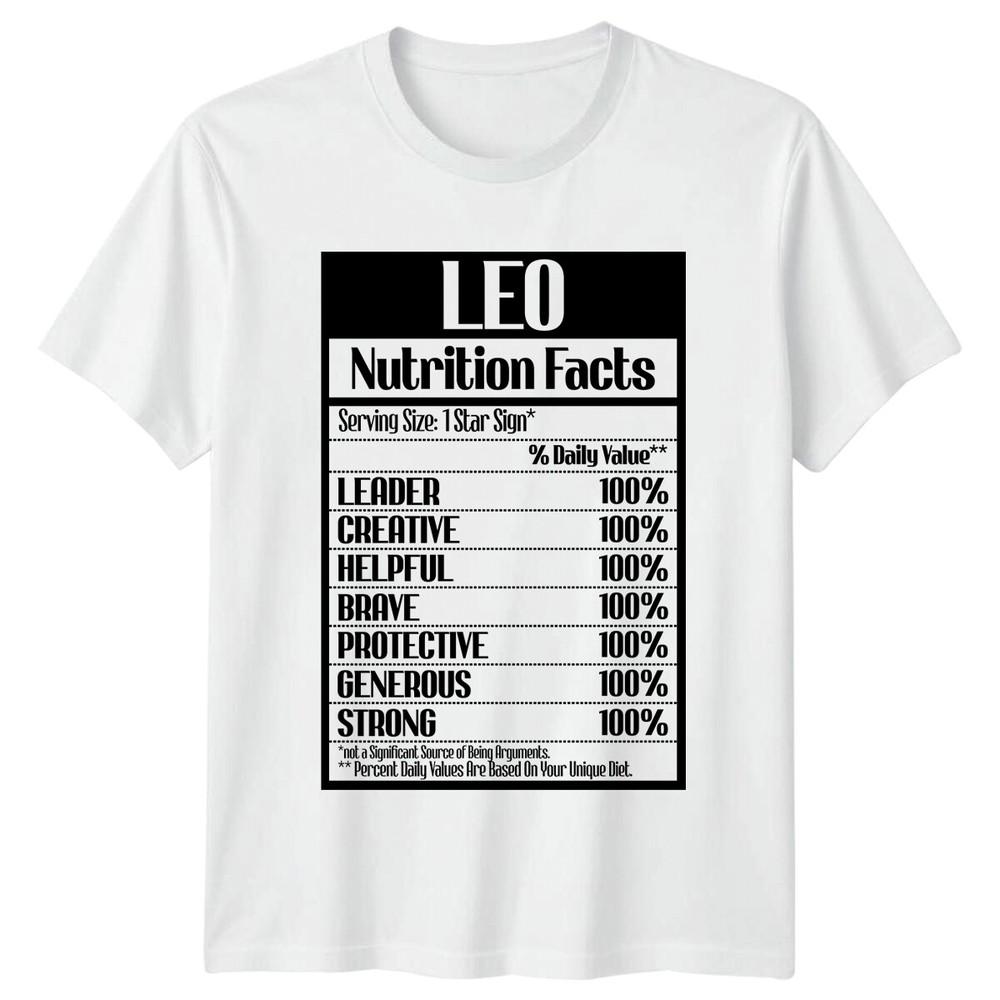 Leo Nutrition Facts Zodiac Birthday Gift Astrology TShirt S