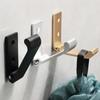 Aluminum Alloy Folding Hooks Wall Door Clothes Coat Hat Bags Hangers Kitchen Bathroom Rustproof Towel Hooks Foldable Hook