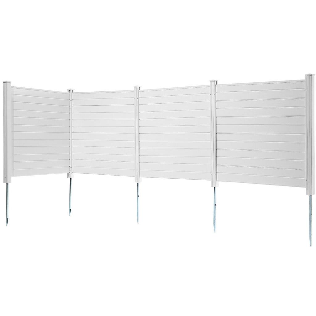 Outdoor Privacy Screens, 50" W x 50" H Air Conditioner Fence, Pool Equipment Enclosure, Horizontal Vinyl Privacy Fence, Perfect to Enclose Trash Can