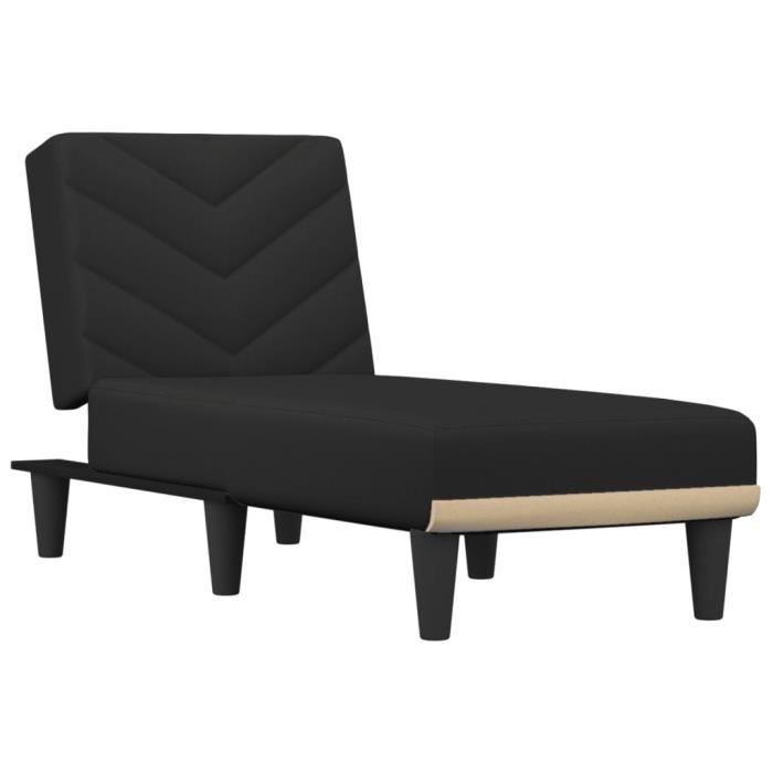 VidaXL Chaise Longue Black Fabric 352855