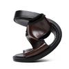2025 Summer New Men Slippers Luxury Leather Men Sandals Comfortable Soft Sole Beach Shoes Fashion High Quality Men Flat Sandals