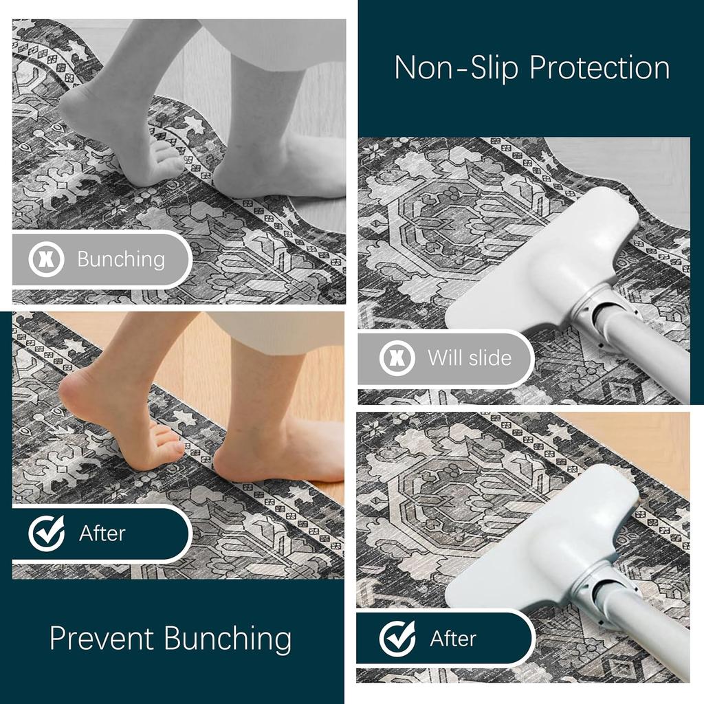 RUGSURE Rug Gripper Pad for Hardwood Floors & Tile Floor - Non Slip Area Rug Pads - Under Carpet Anti Skid Mat - Non Skid Rug Backing, 2x3 Ft