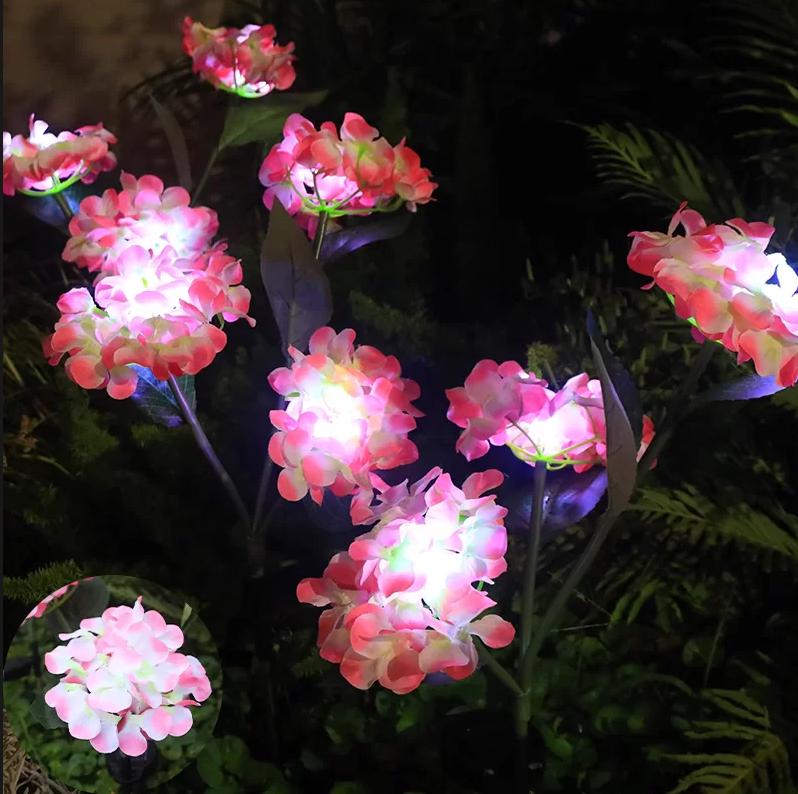 Outdoor Color-Changing LED Jellyfish Garden Lights with Solar Fiber Optics