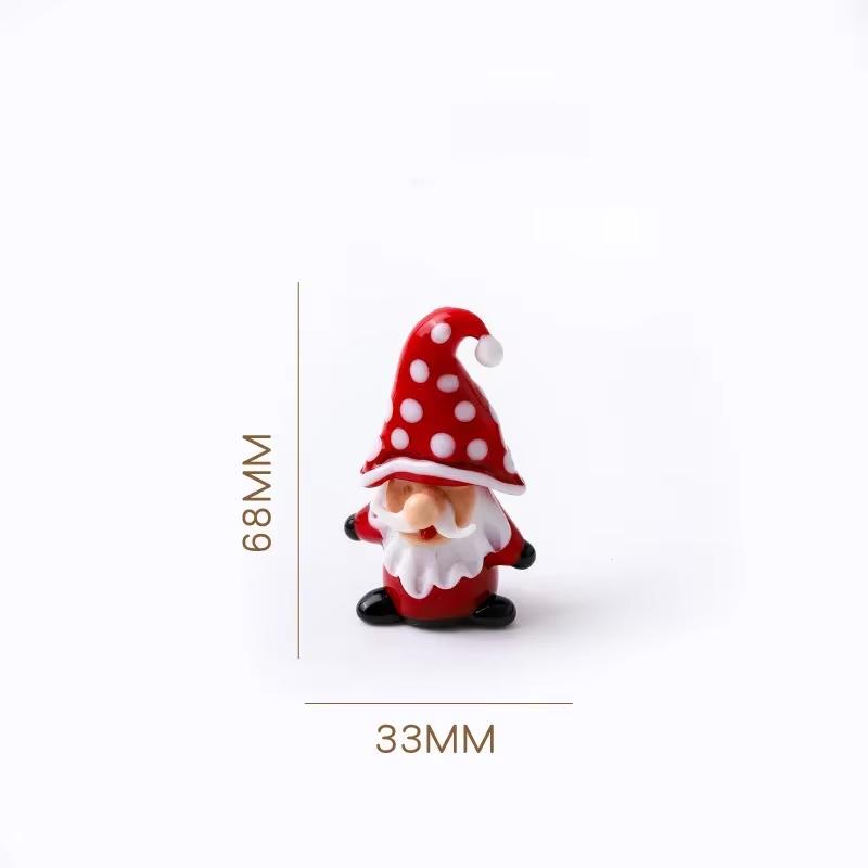 Santa Claus Creative Cartoon Glass Decor For Christmas - Desktop Ornaments, Car Decorations & Ideal Gifts