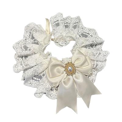 Vestido de Boda Blanco Toalla para Baba de Mascota Lazo Collar de Gato Babero de Pureza para Perro Babero Babero para el Cuello