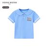 Teenie Weenie Kids Unisex Bear Ear Lapel 5A Antibacterial Cotton T-Shirt