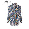 Ports Atlantic Blue Print Long Sleeve Shirt