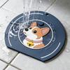 Silicone Floor Drain Mat Cartoon Dog Kitchen Sink Seal Mat  for Bathroom Hair Collection