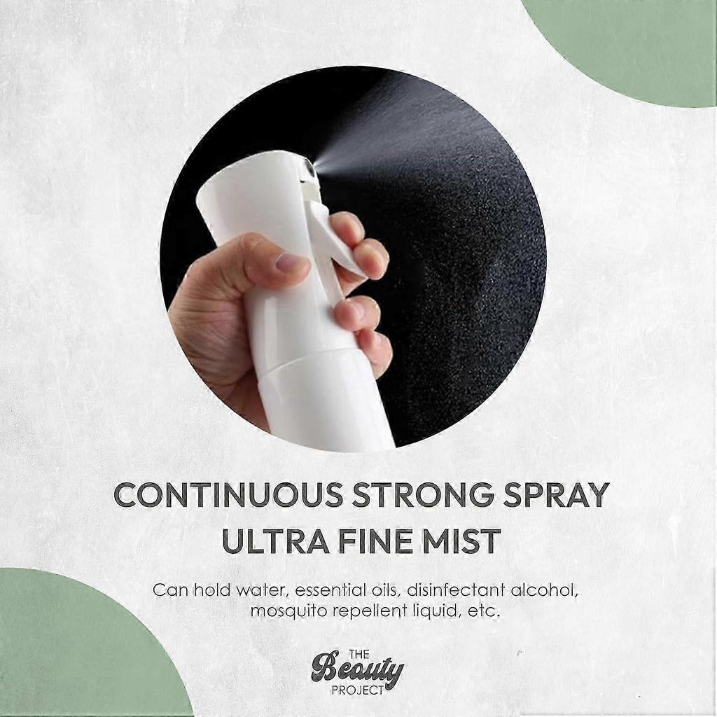 2025 Spray Bottle Mister for Hair - Continuous Mister, Fine Water Mist, Trusted by Professional Salons & Barbers, 10.1oz - Clear Bottle (Sage)