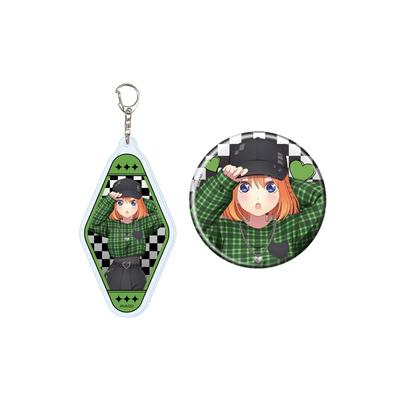The Quintessential Quintuplets 04 Yotsuba Sweet and Spicy Rock Ver. [Original Illustration] Acrylic Keychain & Can Badge Set