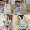Nylon Leopard Print Backpack For Women With Padded Straps Perfect For Casual Travel