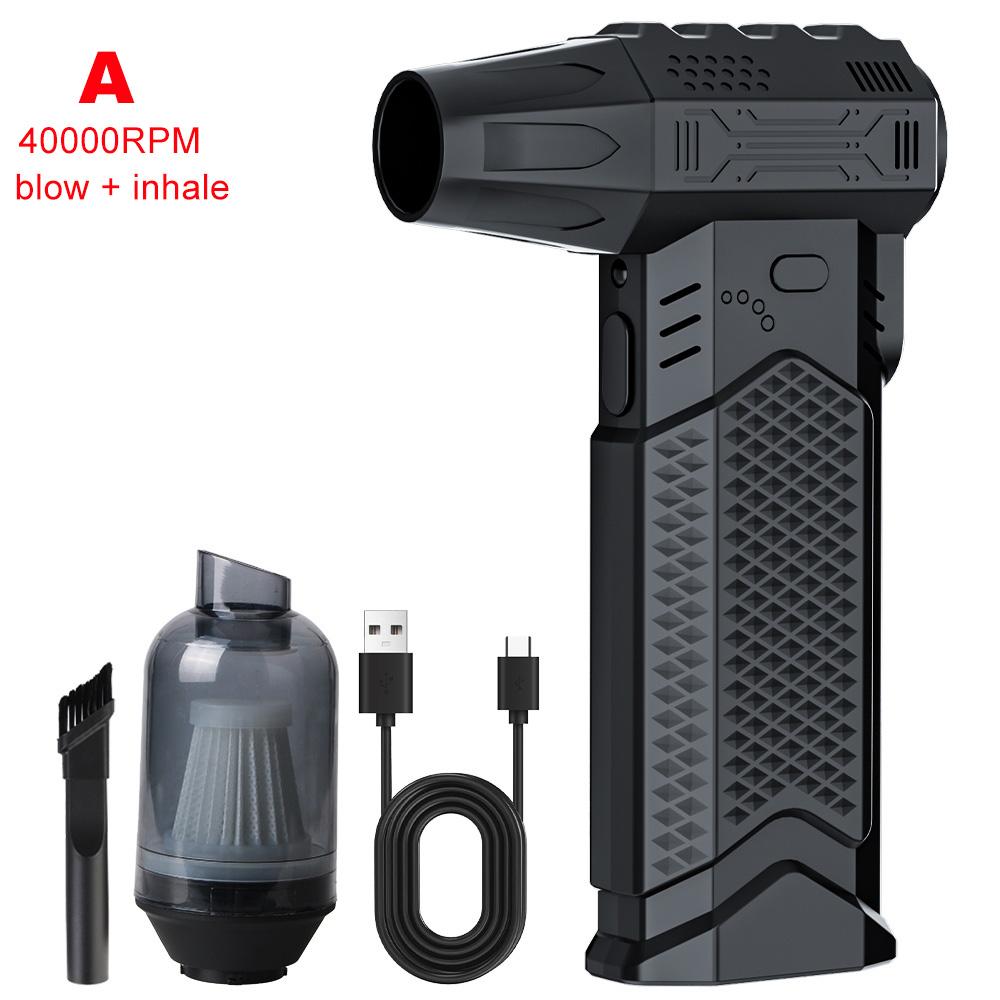 Cordless Air Blower Hand Fan 400/130,000RPM Blowing Turbo Jet Fan Portable Car Pillow Inflator Air Pump Garden House Air Duster