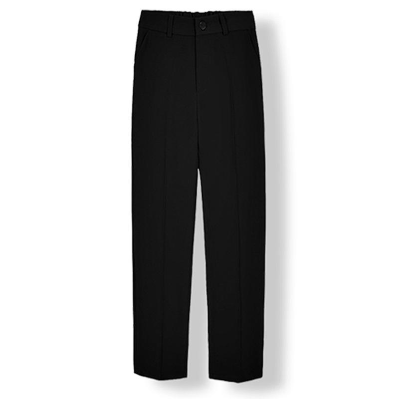 Women's High-Waisted Slimming Cigarette Pants – Petite Fit, Loose Straight-Leg Trousers for Spring & Autumn