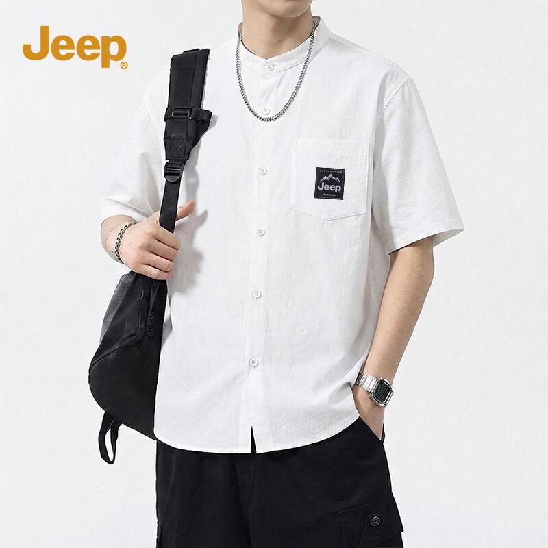 JEEP Men s Summer Henley Short Sleeve Shirt