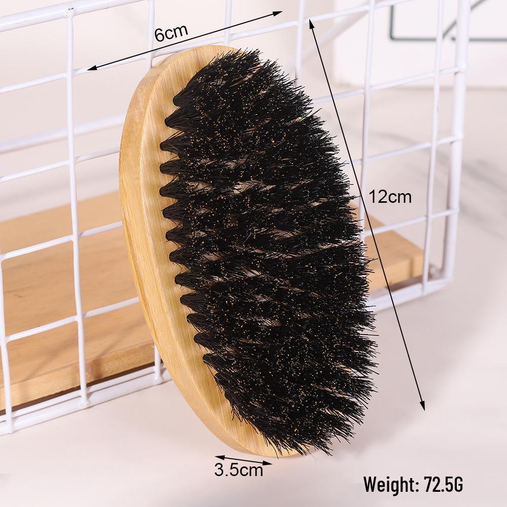 Beech Wood Boar Bristle Men's Beard Styling Brush