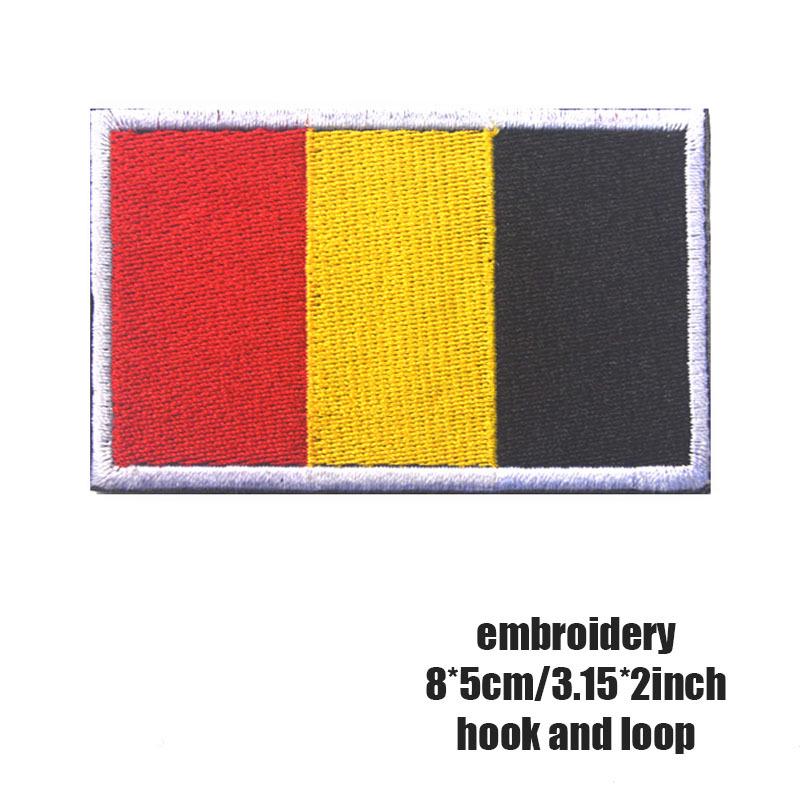 Belgian Flag Reflective Velcro Morale Patches for Identification