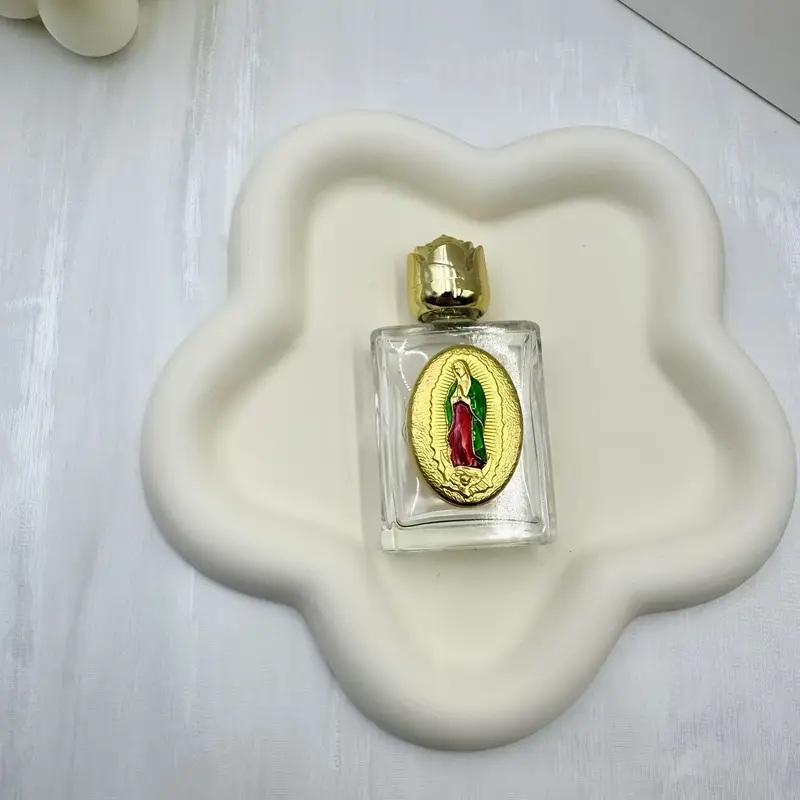 Glass Holy Water Bottles Enamel Colorful Christian Virgin Sculpture Bottle Religious 15Ml Holy Water Vessels Religious Decor