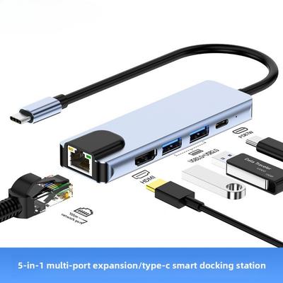 Type C Docking Station 5 In 1 USB 3 0 Hub for MacBook Pro Air Adapter Converter with Multi Ports Laptop Expander