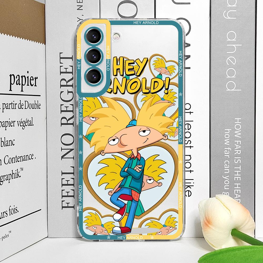 Hey A_Arnolds Helga Cartoon Phone Case for Samsung Galaxy A55 A54 A53 A51 A70 A32 A31 A22 A13 A52 5G Transparent Soft Cover Skin