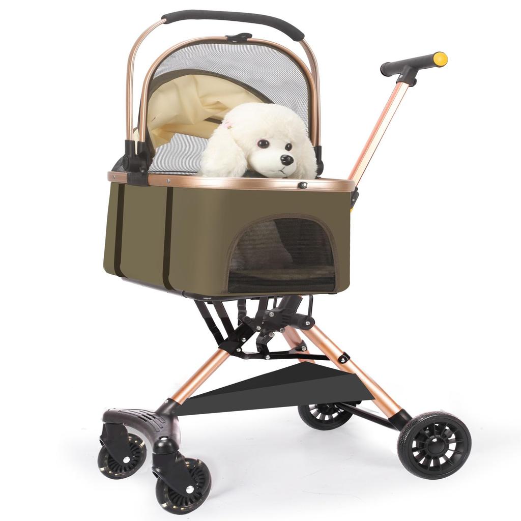 JZOOOZ Getrennter Haustierwagen für Hunde mit drehbaren Vorderrädern und Einfach Einfach Groß Geeignet für Kleine und Mittelgroße Praktisch zum Einkaufen (Für dich