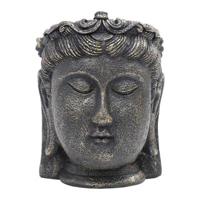 Buddha-Kopf-Pflanzgefäß Einweihungsgeschenk Dekoration Pflanzenblumenbehälter Blumentopf für Hinterhof Bauernhaus Arbeitszimmer Garten