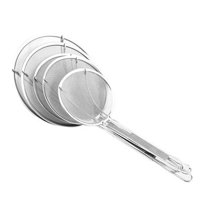 Long Handle Stainless Steel Flour Filter Screen Soybean Milk Filter Screen Cooking Spoon Screen Snack French Fries Kitchen Tools