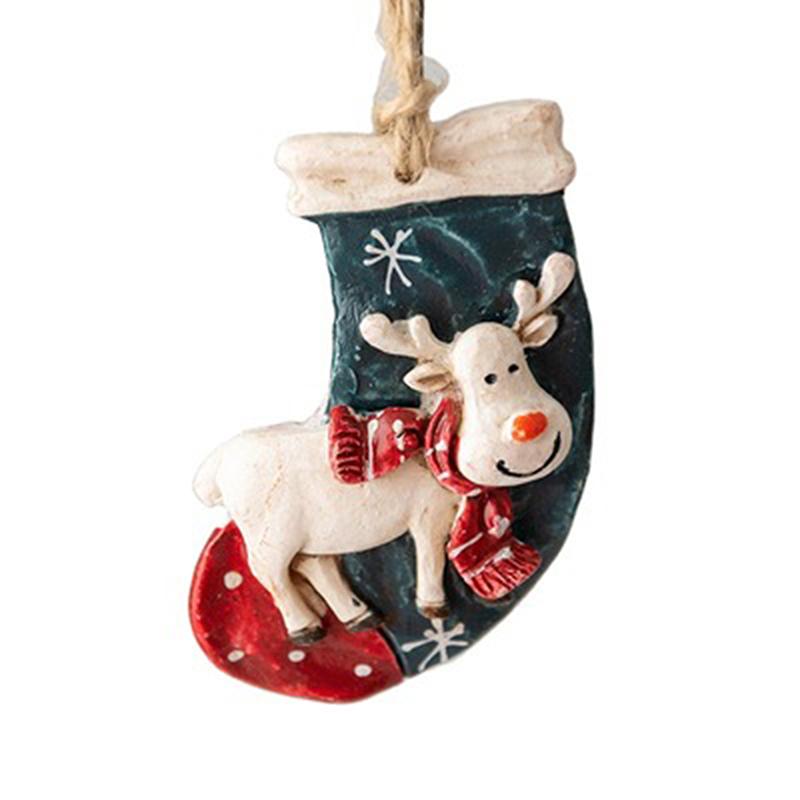 Christmas Socks Elk Horse Tree Decoration Pendants Hanging Ornaments Crafts Gifts Xmas 2025 New Year Party Wedding Decor Gifts