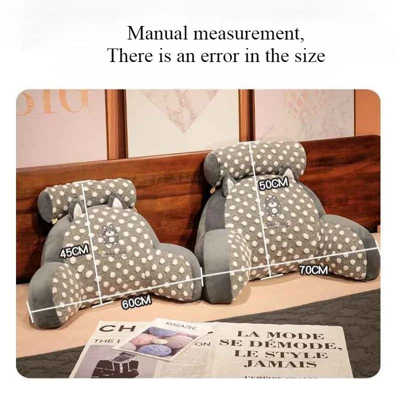 Plush Fur Soft Waist Pillow Bedhead Pregnant Women's Waist Protection Pillow Home Furnishing Sofa Decoration Printed Cushion