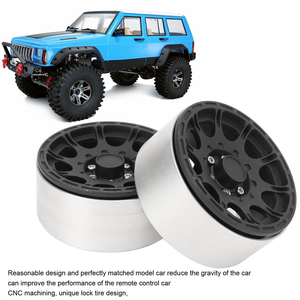 2Pcs 1.9 Inch Wheel Hub Aluminum Alloy Beadlock Wheels Hubs for Scx10 RC Car