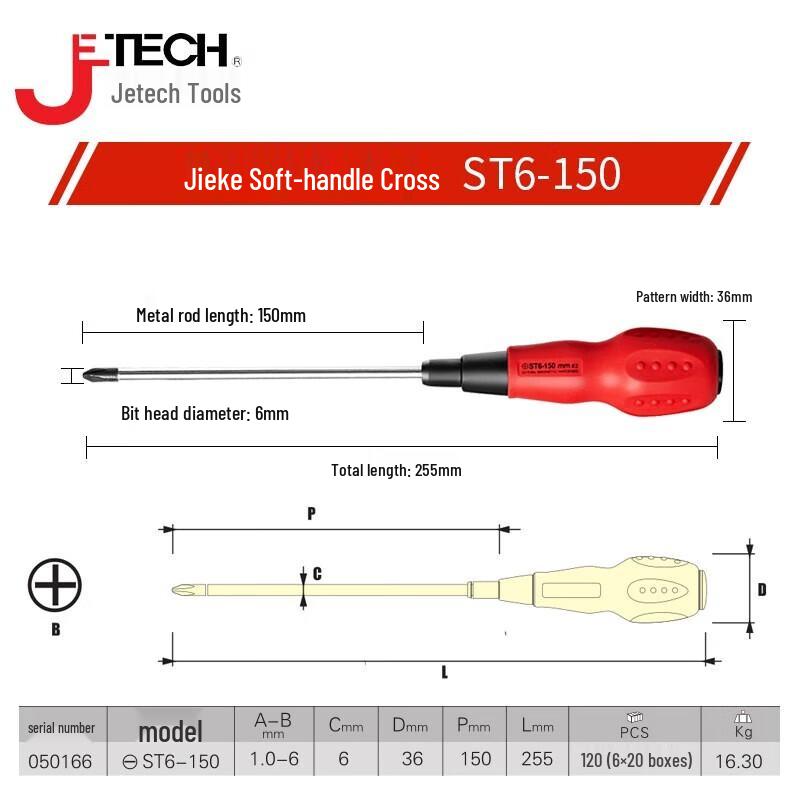 SMVP Phillips Screwdriver 6x150mm CN plug (adapter included)