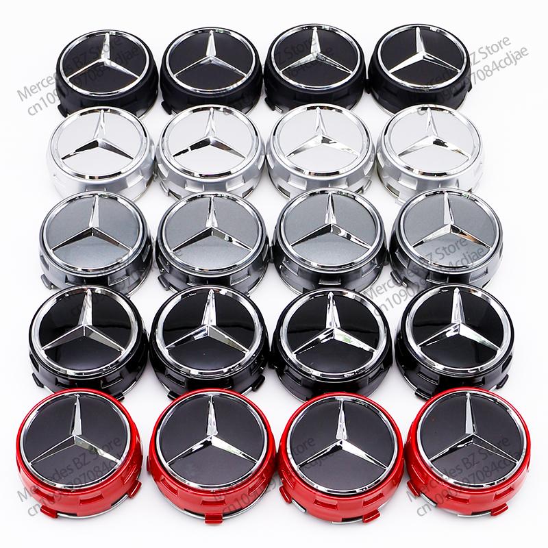 AAVM1 ABS 75MM Car Wheel Center Cap Replacement Hubs Cover Badge For Mercedes Benz AMG A0004000900 Auto Styling Modified Accessories