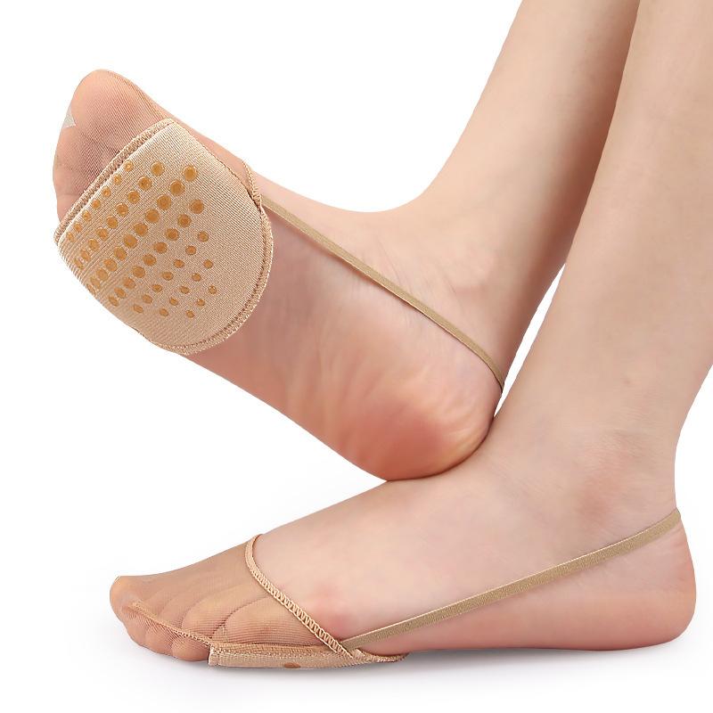 Front Pocket Socks Stockings Summer Suspender Invisible Thin Half Pad High Heels Soft Anti-wear Dispensing Anti-slip Half Socks