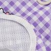 Plaid Dog T-Shirt Stylish Summer Pet Shirt with Leash Ring Washable Breathable Dog Tee Shirt for Small Dogs Puppies