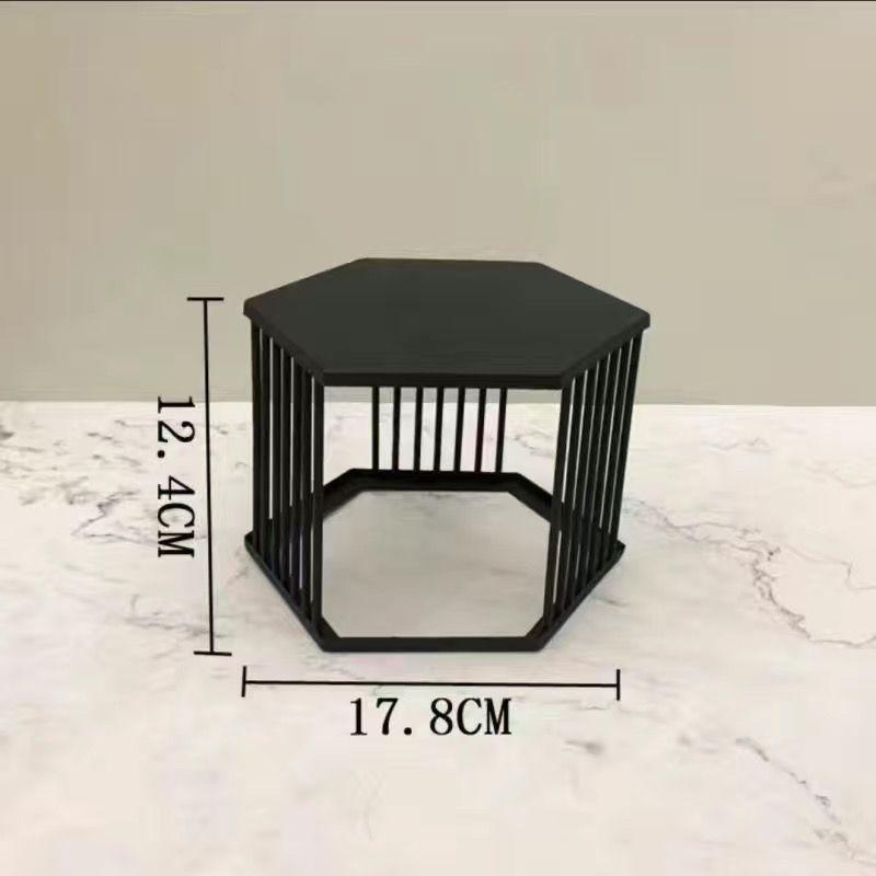 Golden Cylinder Wrought Iron Buffet Fruit Dish Stand Dessert Display Shelf Dim Sum Frame Cake Rack Wedding Birthday Party Decor