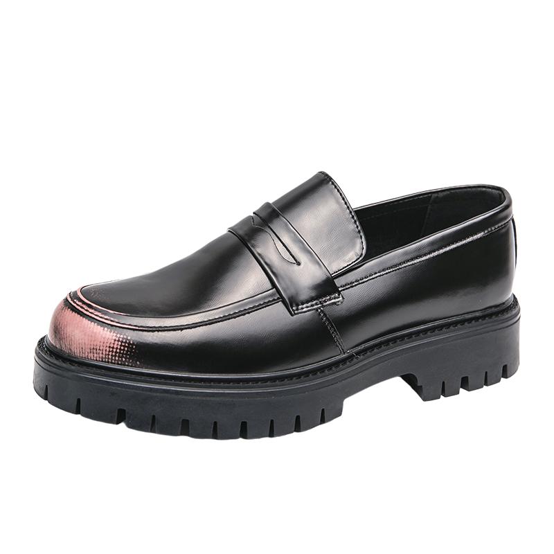 

Модные роскошные мужские кожаные туфли на толстой подошве для мужчин, для отдыха, для вечеринок, удобные мокасины, новые 44 розовый