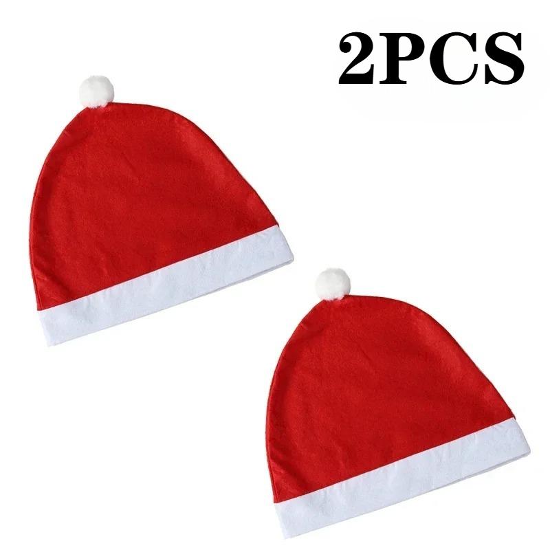 Weihnachts-Autositz-Kopfstützenbezug Weihnachtsornamente Sitzschutz Weihnachtsmannmütze Autodekoration Autositzzubehör