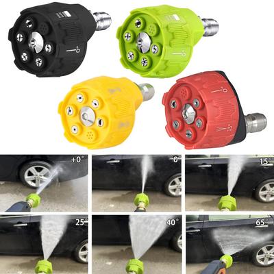 Pressure Washer Nozzle 6 In 1 High Pressure Quick Change Over Spray Nozzle Adjustable High Power Washer Nozzle Tip with 1/4" Quick Connect