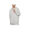 Li-Ning Wade Series Solid Color Hoodie With Zip and Letter Print Unisex Hoodies Gray AWDSI35-2