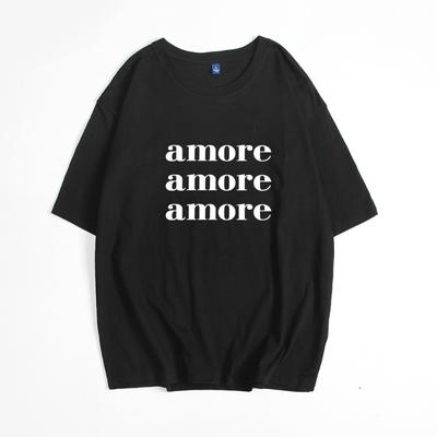 Hot Selling European and American Ins Style Printed New European and American Unisexs and Womens Casual Round Neck Tshirt