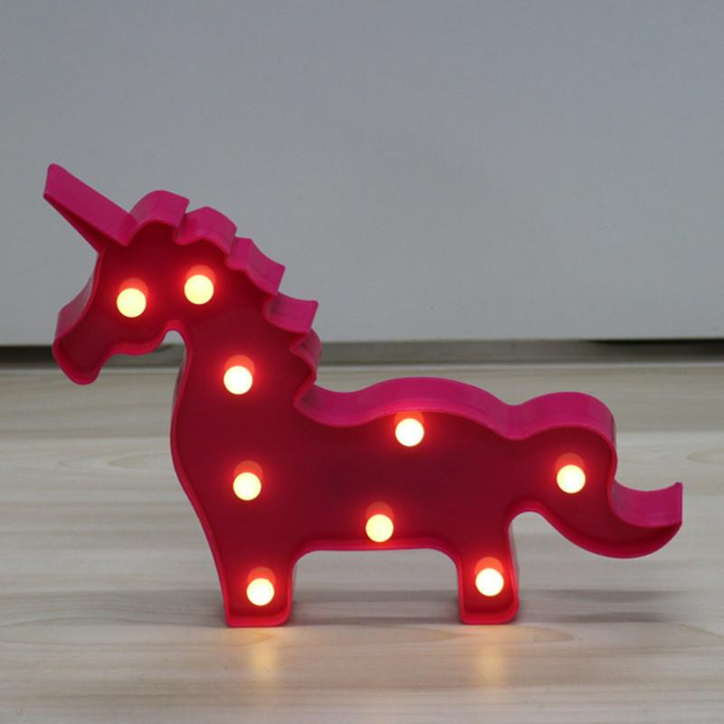 Unicorn Night Light With Star Shape Led Decor For Bedroom And Gift Use