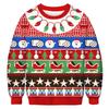 Herbst Winter Modisch Bequem Locker Kreativ Weihnachtskollektion Herren 3D-Druck Pullover Rundhals Langarm Pullover