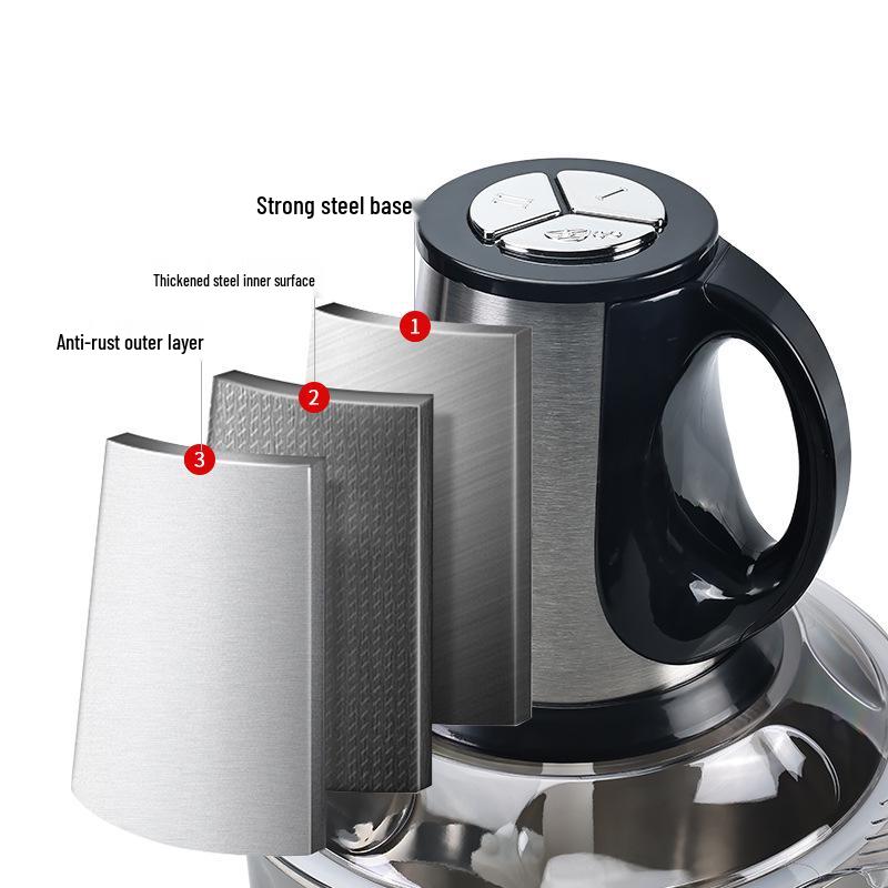 Elektrischer Fleischwolf aus Edelstahl - Große Kapazität, Einstellbares Getriebe, Multifunktional für Wurst, Knoblauch und Püree.