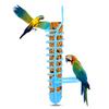 Parrots Feeder Basket Plastic Food Fruit Feeding Perch Stand Holder for Pet Bird Supplies(Blue)