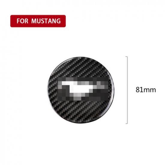 Best Steering Wheel Decor Cover Trim Sticker For Ford Mustang 15-20 Carbon Fiber