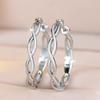 Simple Silver Color Twisted Hoop Earrings for Women Fashion Friends Party Daily Use Gifts