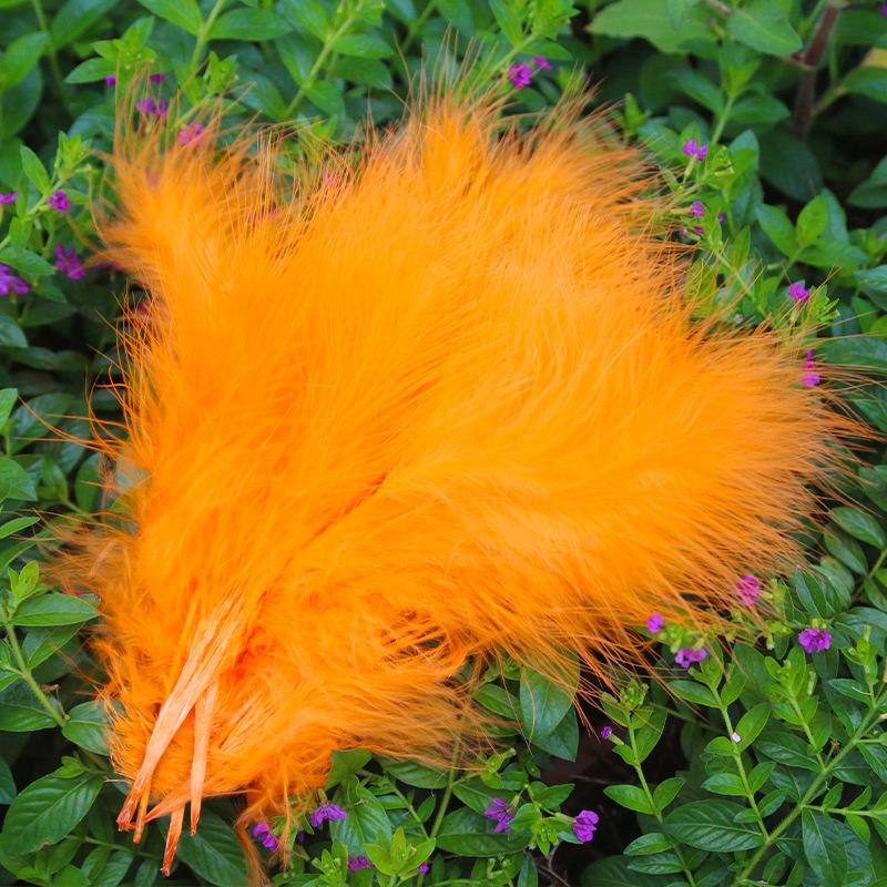 50Pcsdiy Color Feather Full Fleece Turkey Feather Clothing Antique Headdress Pet Toy Handicraft Decoration