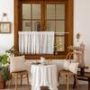 Pastoraler Stil Tüll Küchenvorhang Transparent Voile Fenstergardinen Kurze Vorhänge Wohnzimmer