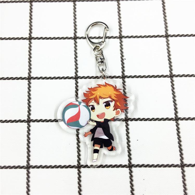 Haikyuu!! Double-Sided Keychain Pendant: Hinata, Kageyama, Kenma