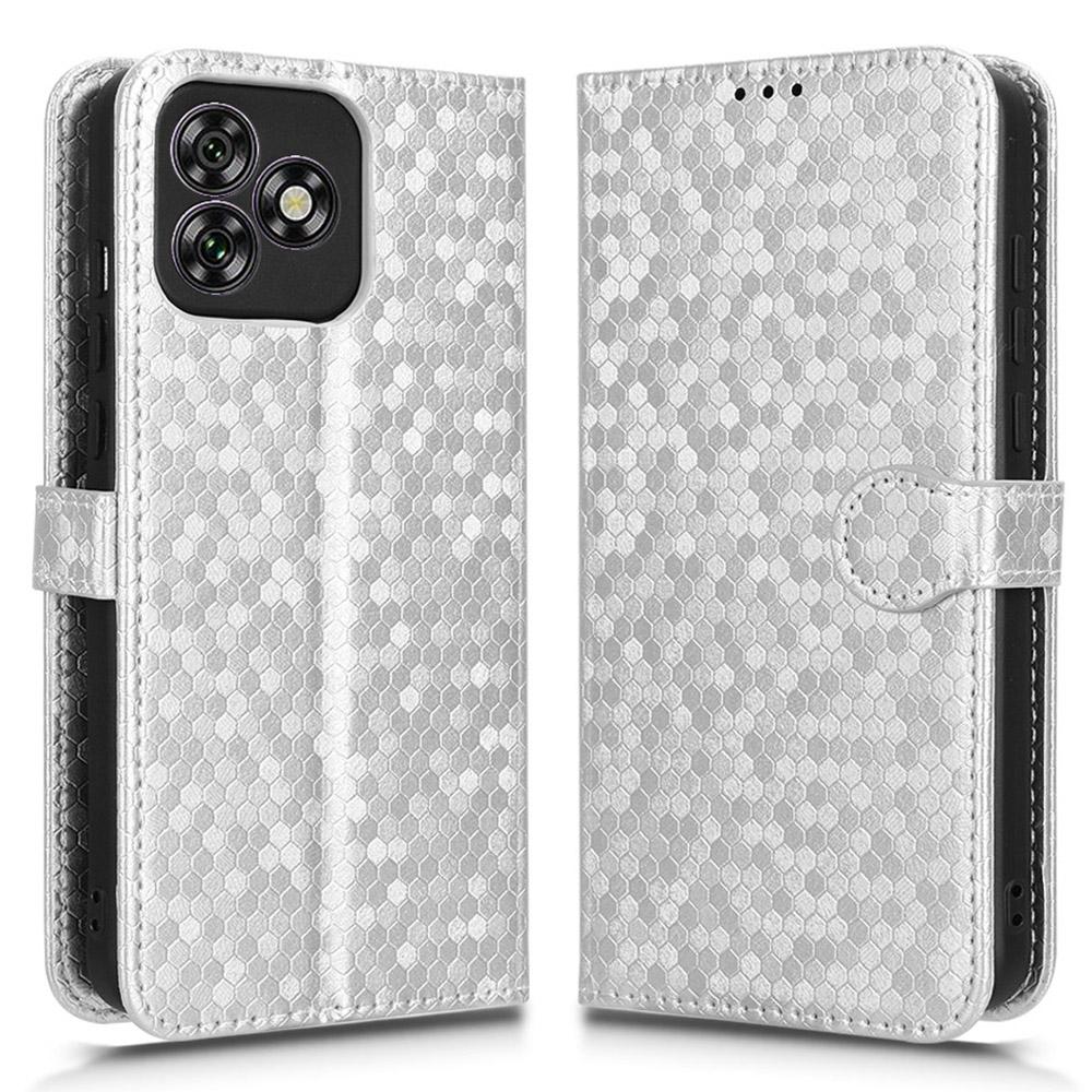 Dla Oukitel C53 Etui Portfelowe Wytłoczony Wzór Kropek Skórzane PU Pokrowiec na Telefon